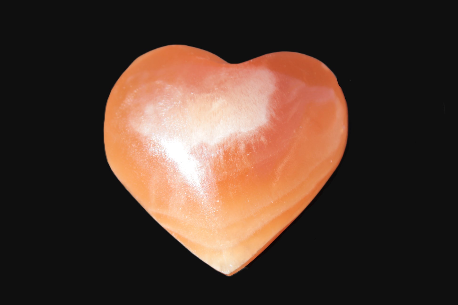 Honey Calcite puffed heart 46*47*25mm  69.3g Rocks and Things