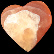 Honey Calcite puffed heart 46*47*25mm  69.3g Rocks and Things