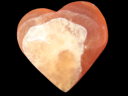 Honey Calcite puffed heart 46*47*25mm  69.3g Rocks and Things