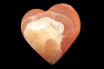 Honey Calcite puffed heart 46*47*25mm  69.3g Rocks and Things