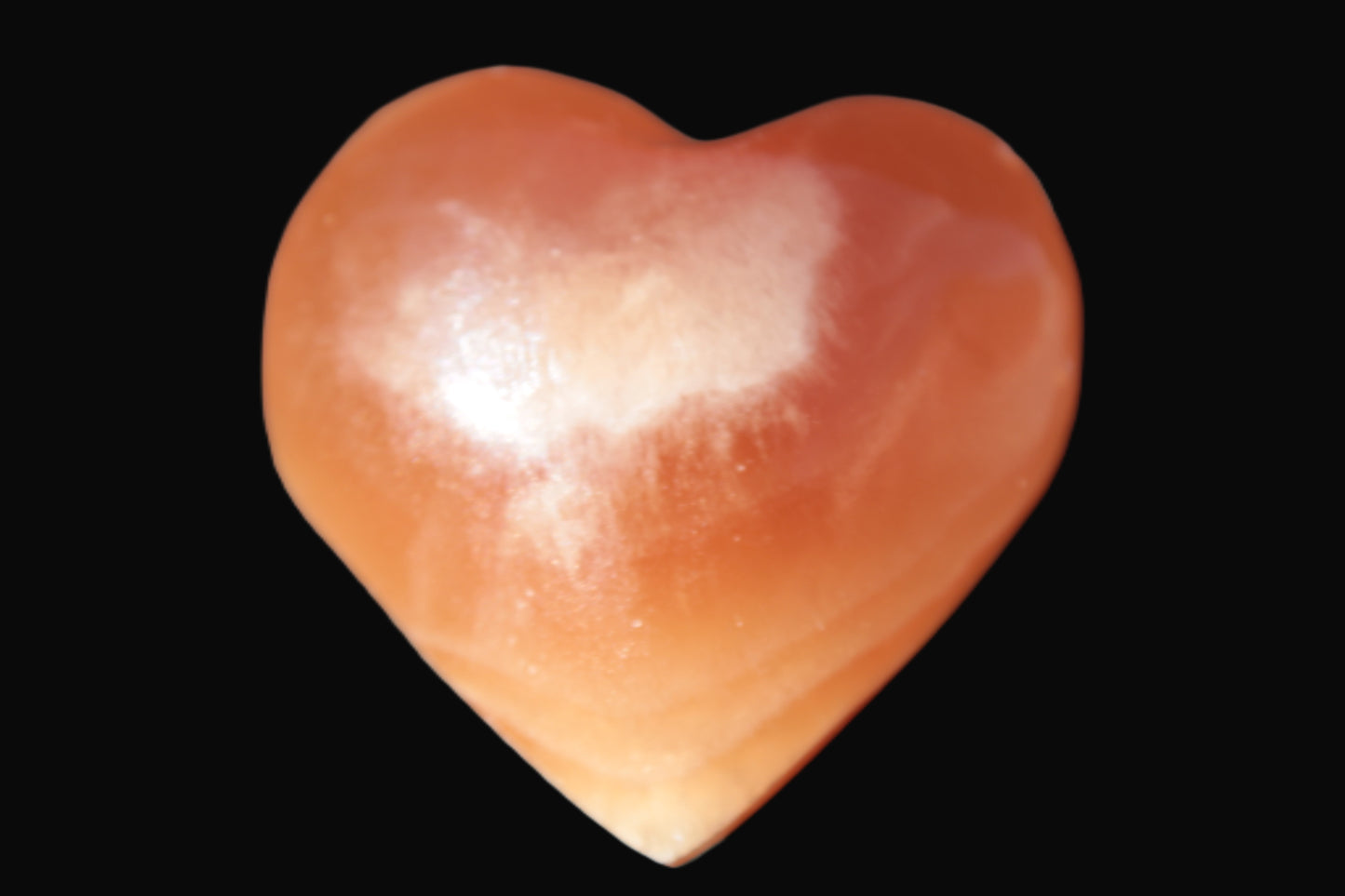 Honey Calcite puffed heart 46*47*25mm  69.3g Rocks and Things