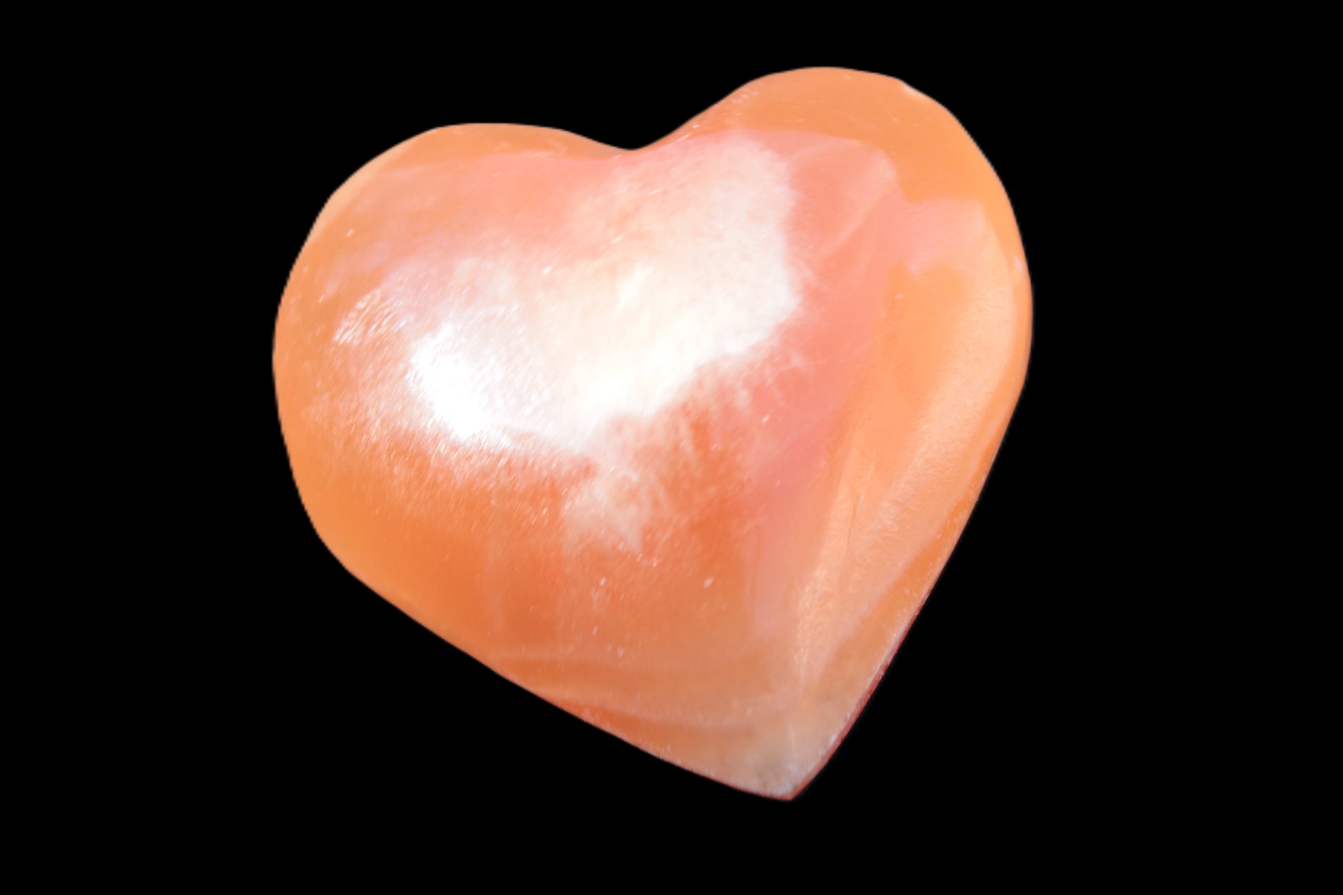 Honey Calcite puffed heart 46*47*25mm  69.3g Rocks and Things