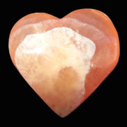 Honey Calcite puffed heart 46*47*25mm  69.3g Rocks and Things