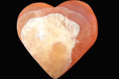 Honey Calcite puffed heart 46*47*25mm  69.3g Rocks and Things