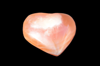 Honey Calcite puffed heart 46*47*25mm  69.3g Rocks and Things