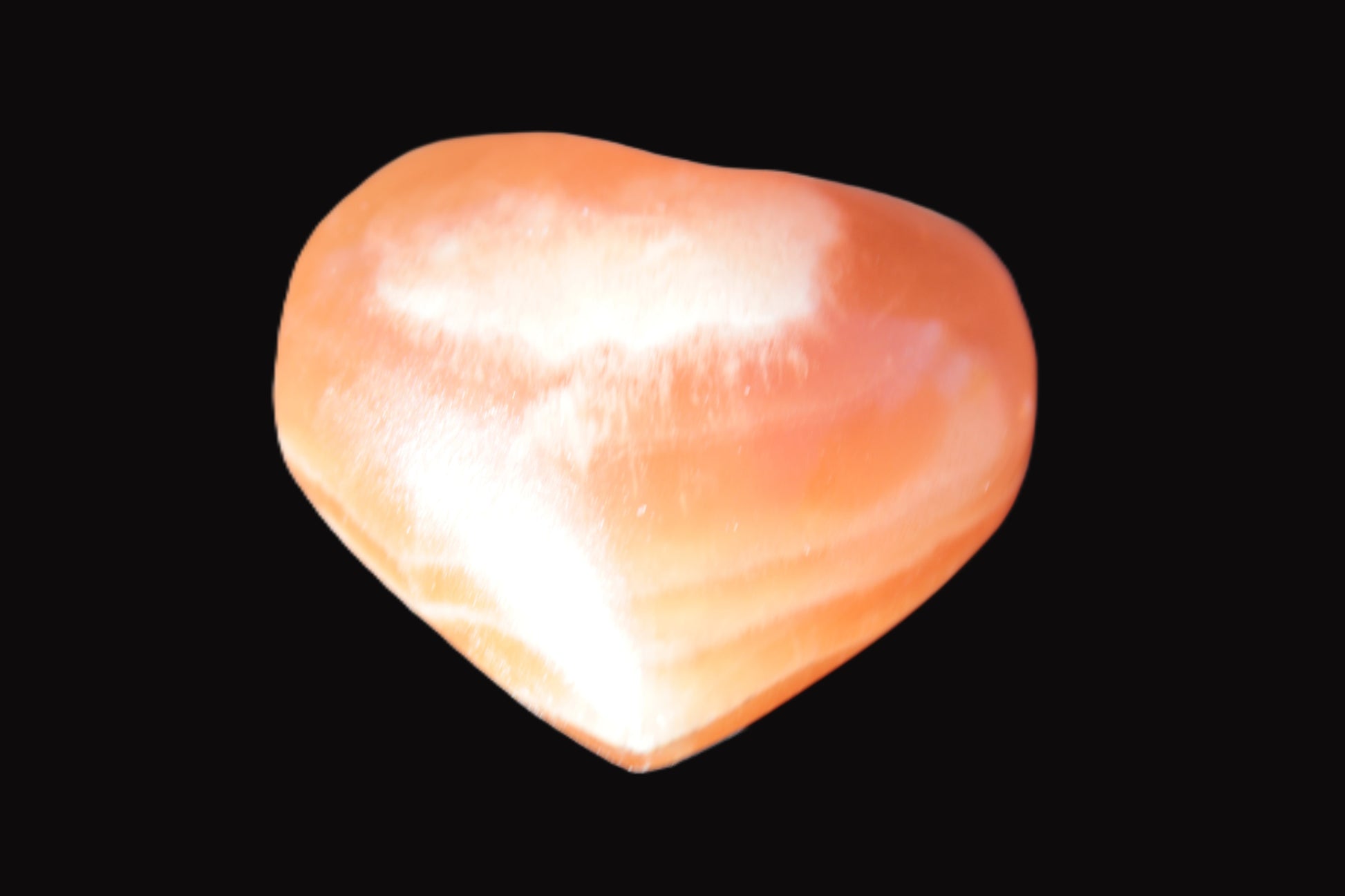 Honey Calcite puffed heart 46*47*25mm  69.3g Rocks and Things