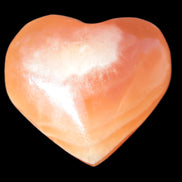Honey Calcite puffed heart 46*47*25mm  69.3g Rocks and Things
