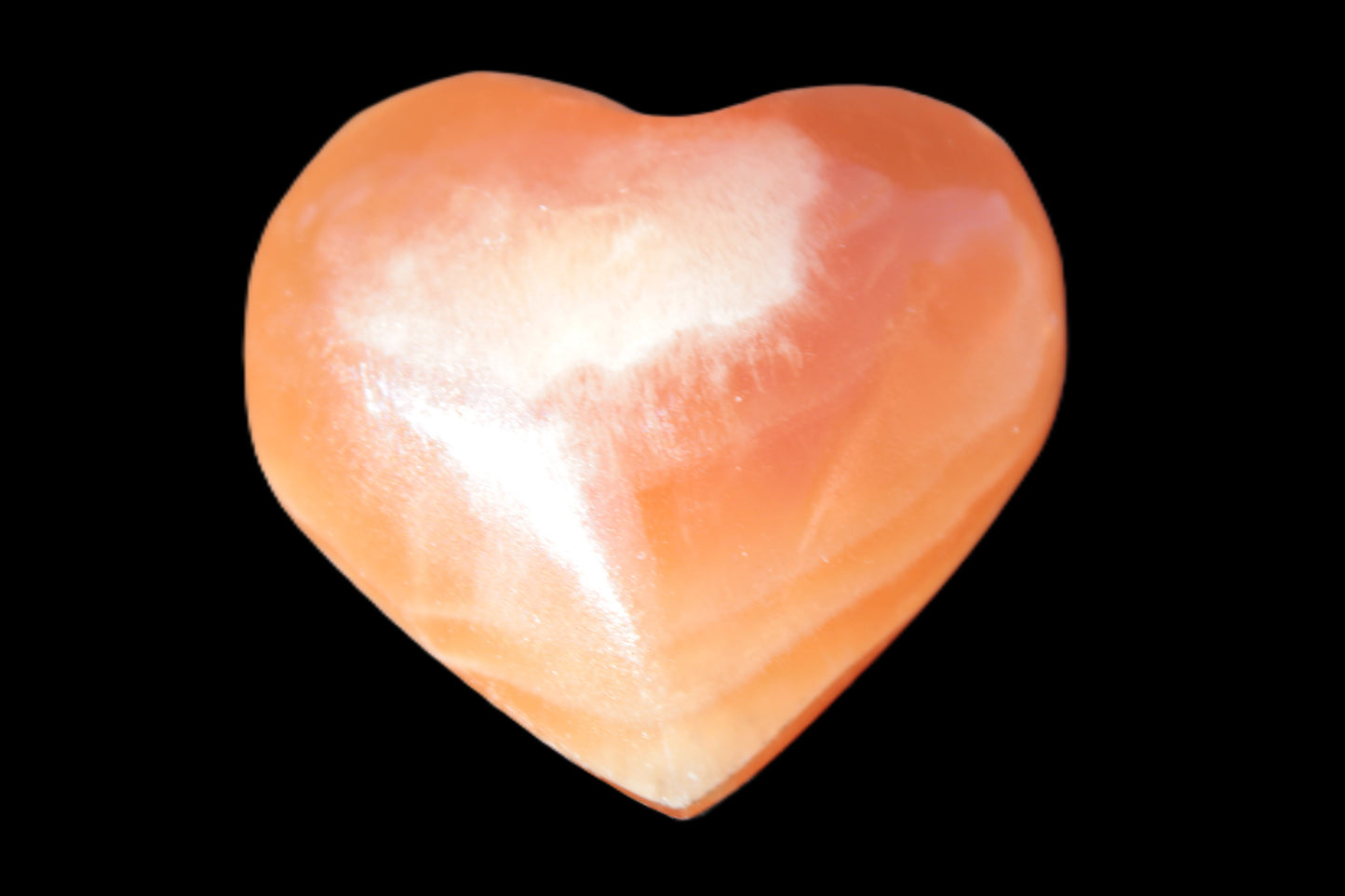 Honey Calcite puffed heart 46*47*25mm  69.3g Rocks and Things