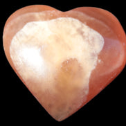 Honey Calcite puffed heart 46*47*25mm  69.3g Rocks and Things