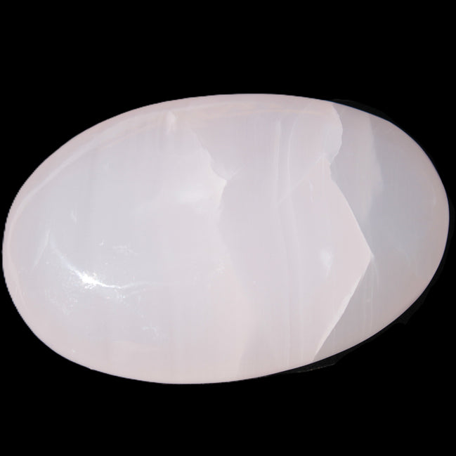 Pink Mangano Calcite palm stone 115g in sunlight - Rocks and Things Store