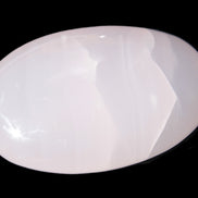 Pink Mangano Calcite palm stone 115g Rocks and Things