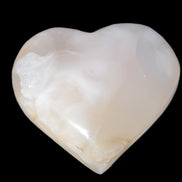 Mangano Calcite hand-carved heart 56*54*20mm 87.5g Rocks and Things