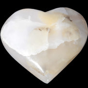 Mangano Calcite hand-carved heart 56*54*20mm 87.5g Rocks and Things
