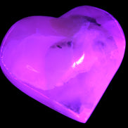 Mangano Calcite hand-carved heart 56*54*20mm 87.5g Rocks and Things