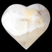 Mangano Calcite hand-carved heart 56*54*20mm 87.5g Rocks and Things