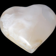 Mangano Calcite hand-carved heart 56*54*20mm 87.5g Rocks and Things