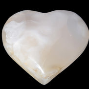 Mangano Calcite hand-carved heart 56*54*20mm 87.5g Rocks and Things