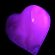 Mangano Calcite hand-carved heart 56*54*20mm 87.5g Rocks and Things