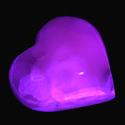 Mangano Calcite hand-carved heart 56*54*20mm 87.5g Rocks and Things