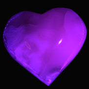 Mangano Calcite hand-carved heart 56*54*20mm 87.5g Rocks and Things