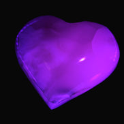 Mangano Calcite hand-carved heart 56*54*20mm 87.5g Rocks and Things