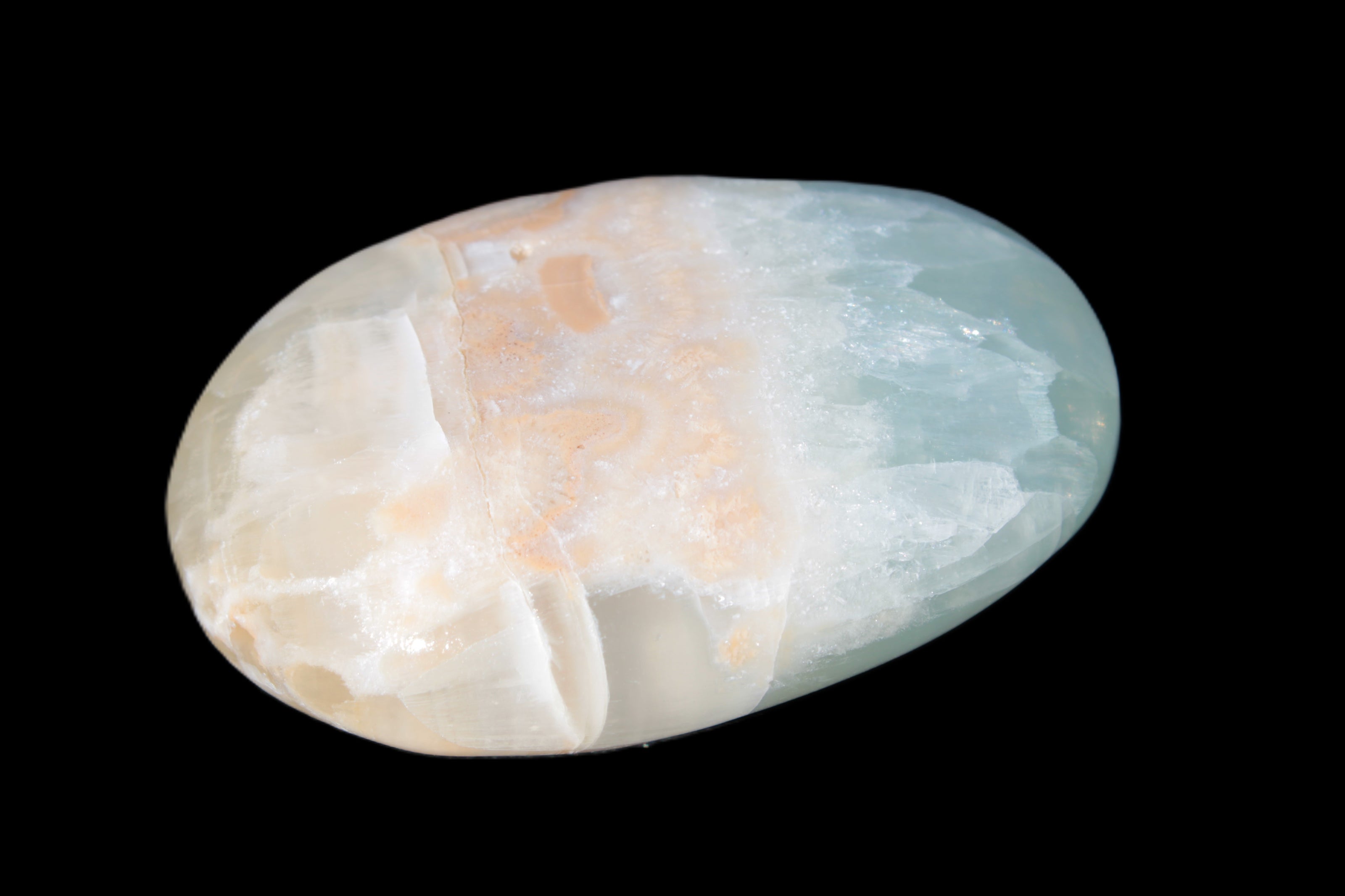 Pistachio Calcite palmstone 64-72mm  121-168g Rocks and Things