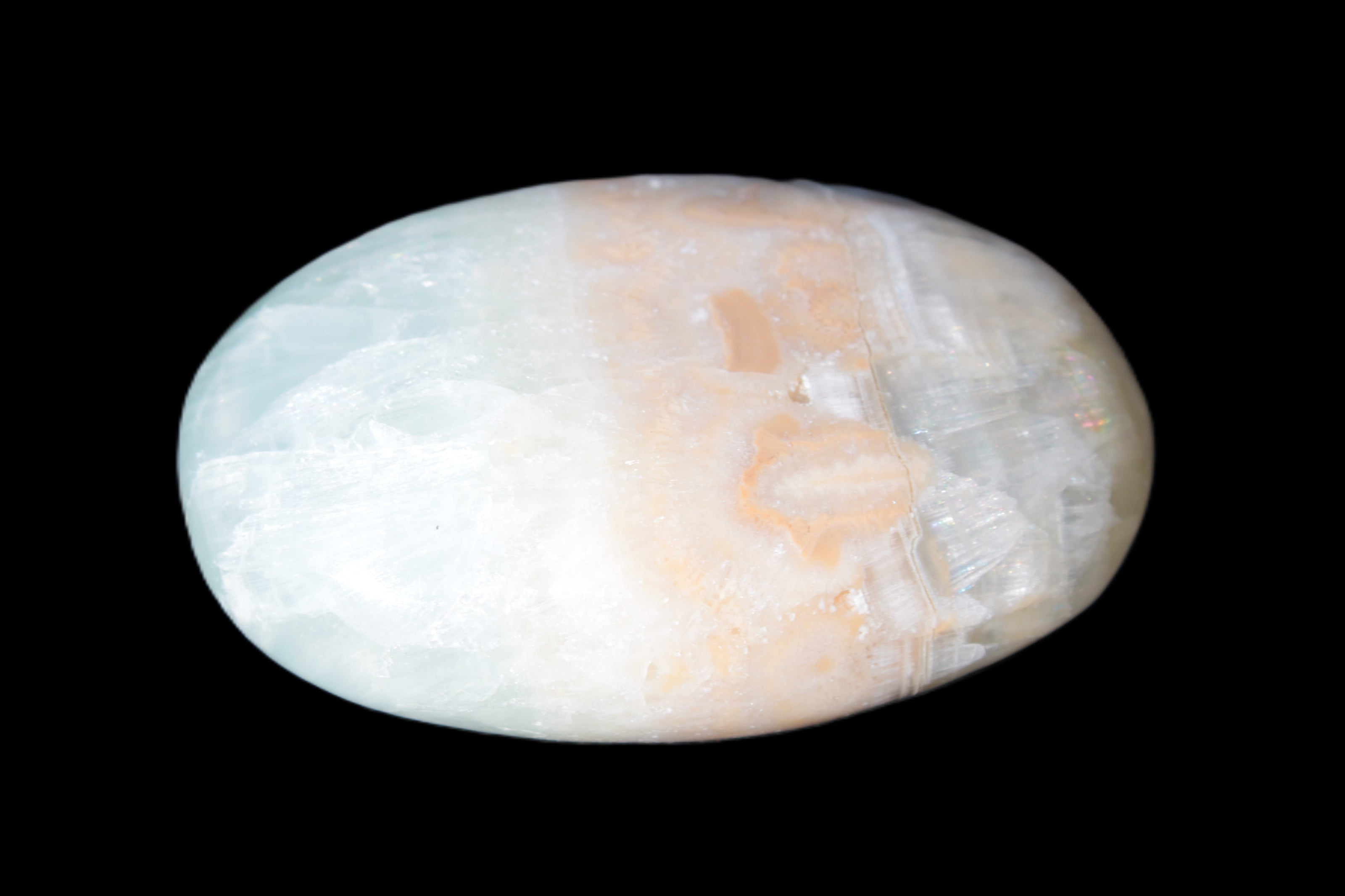 Pistachio Calcite palmstone 64-72mm  121-168g Rocks and Things
