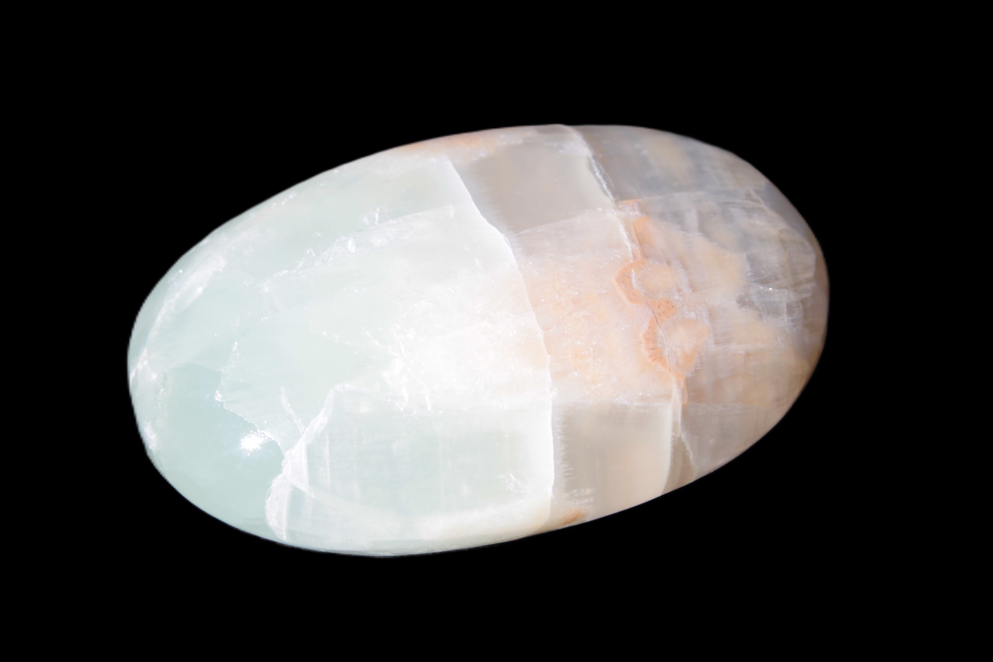 Pistachio Calcite palmstone 64-72mm  121-168g Rocks and Things