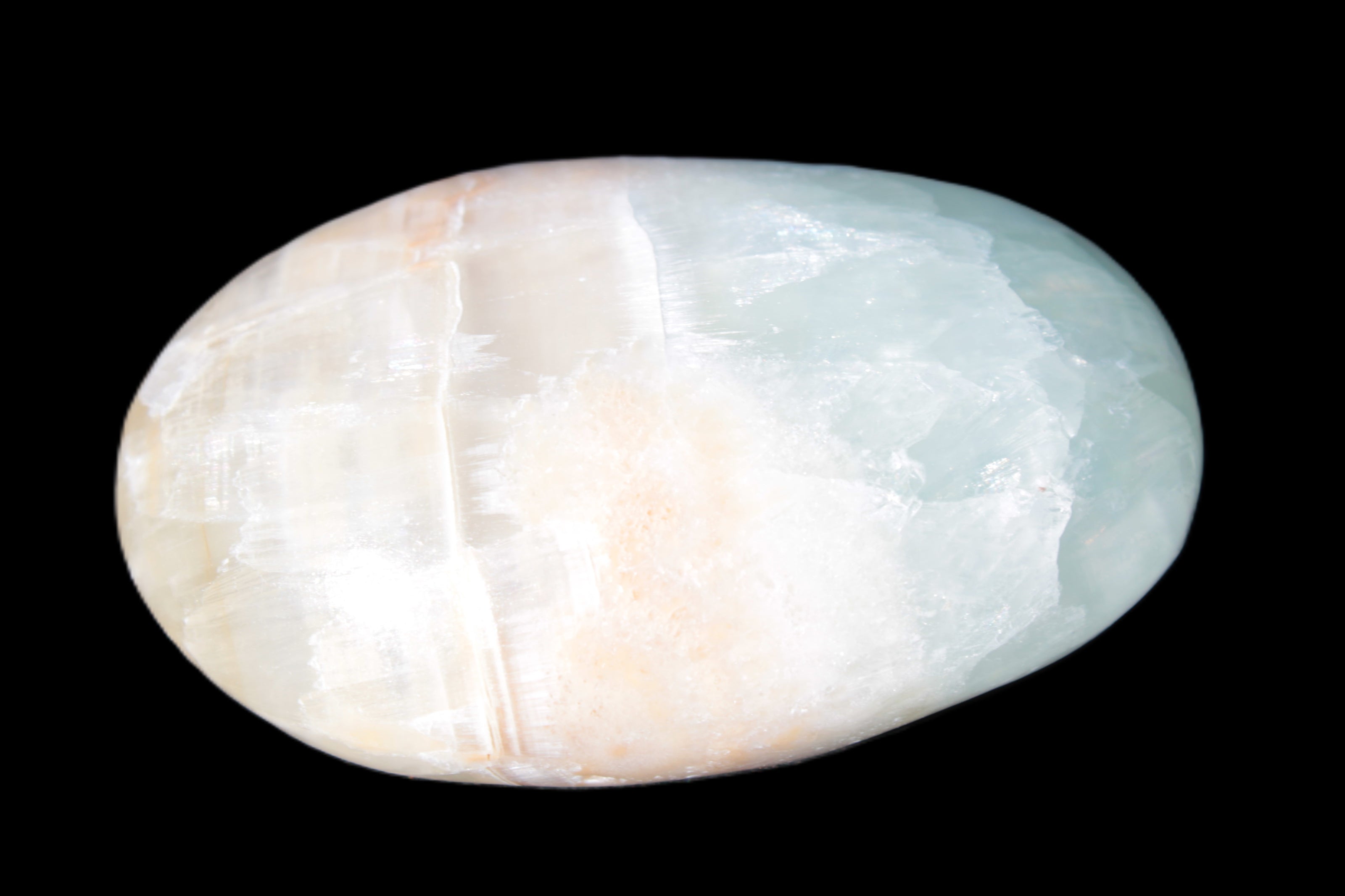 Pistachio Calcite palmstone 64-72mm  121-168g Rocks and Things