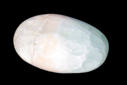 Pistachio Calcite palmstone 64-72mm  121-168g Rocks and Things