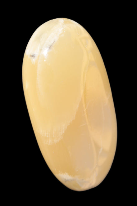 Honey Calcite palm stone 58-62mm 83-95g in sunshine - Rocks and Things Store