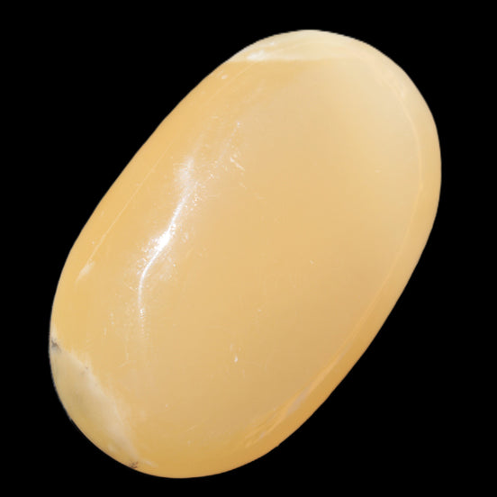Honey Calcite palm stone 58-62mm 83-95g in sunshine - Rocks and Things Store