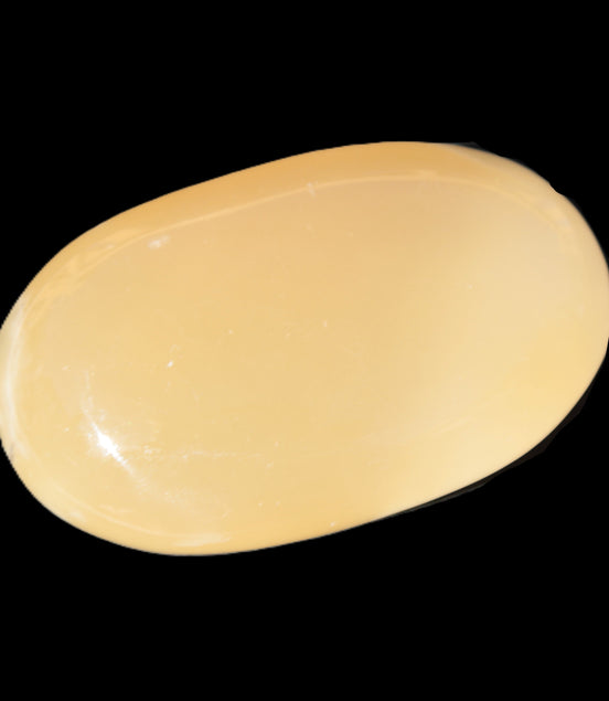 Honey Calcite palm stone 58-62mm 83-95g in sunshine - Rocks and Things Store