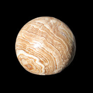 Chocolate Calcite closely banded sphere 48mm 159g -Rocks and Things Store