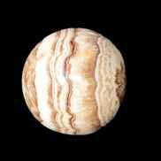 Beautiful Chocolate Calcite sphere 48mm 162g in sunlight - Rocks and Things Store