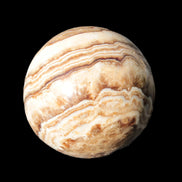 Beautiful Chocolate Calcite sphere 48mm 162g in sunlight - Rocks and Things Store