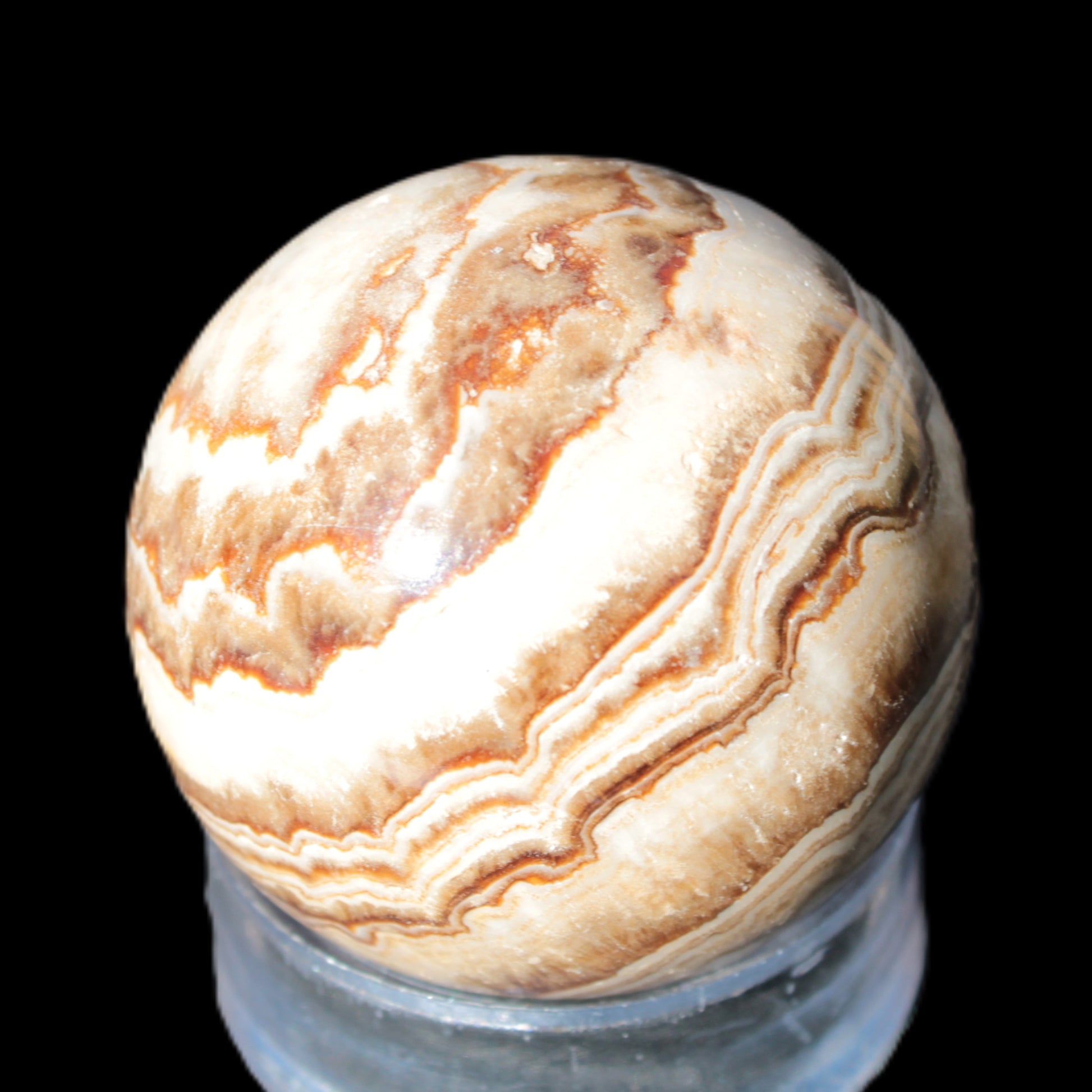 Beautiful Chocolate Calcite sphere 48mm 162g Rocks and Things