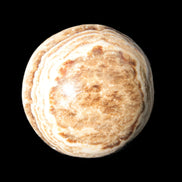 Beautiful Chocolate Calcite sphere 48mm 162g in sunlight - Rocks and Things Store