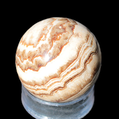 Beautiful Chocolate Calcite sphere 48mm 162g Rocks and Things