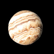 Beautiful Chocolate Calcite sphere 48mm 162g in sunlight - Rocks and Things Store