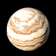 Beautiful Chocolate Calcite sphere 48mm 162g in sunlight - Rocks and Things Store