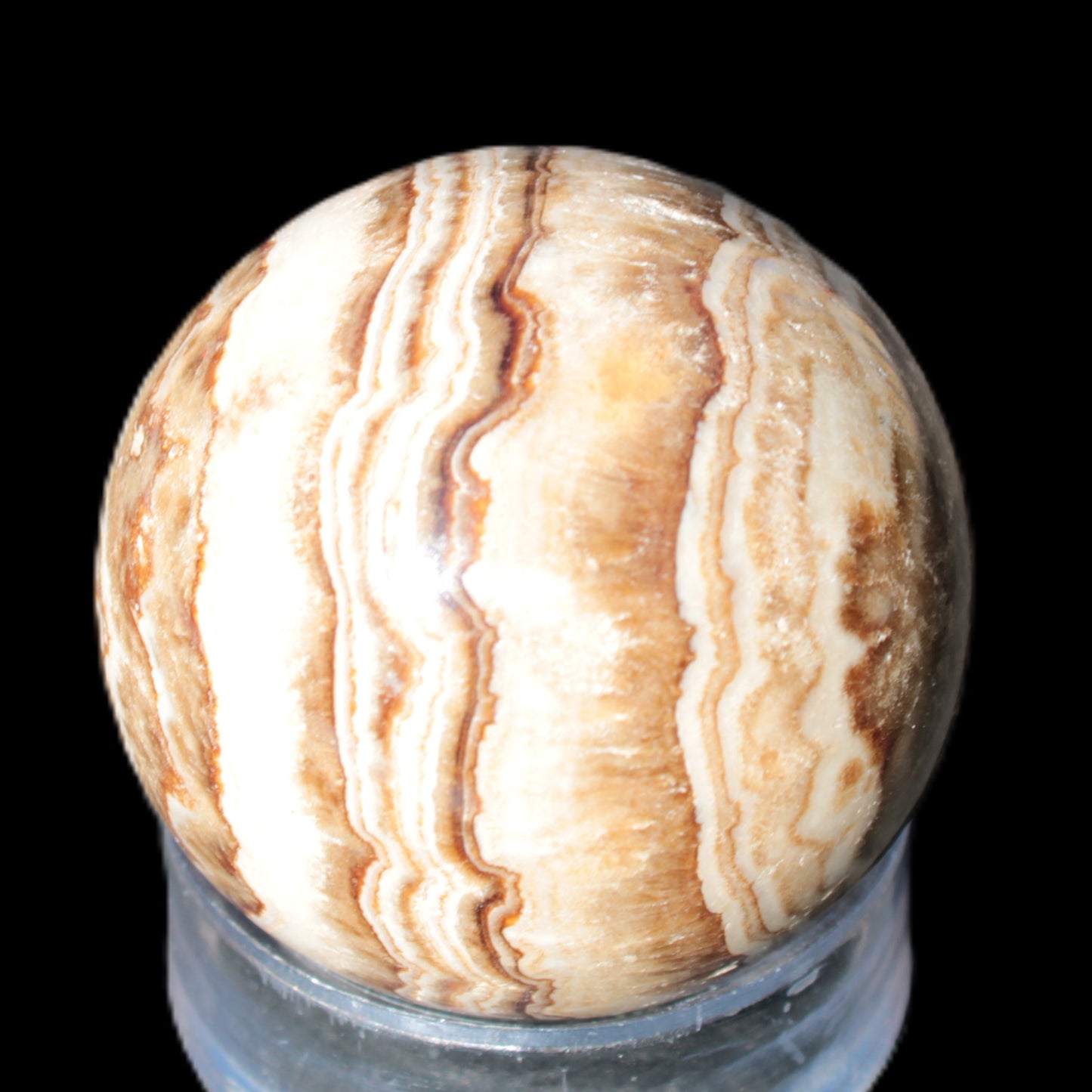 Beautiful Chocolate Calcite sphere 48mm 162g Rocks and Things