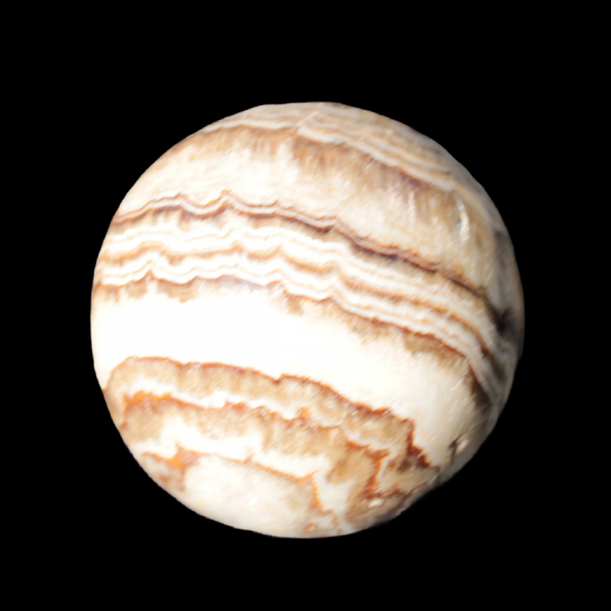 Beautiful Chocolate Calcite sphere 48mm 162g in sunlight - Rocks and Things Store