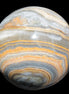 BumbleBee Calcite sphere 51mm  191g in sunshine - Rocks and Things Store