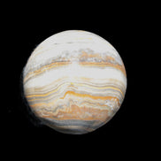 BumbleBee Calcite sphere 51mm  191g in sunshine - Rocks and Things Store