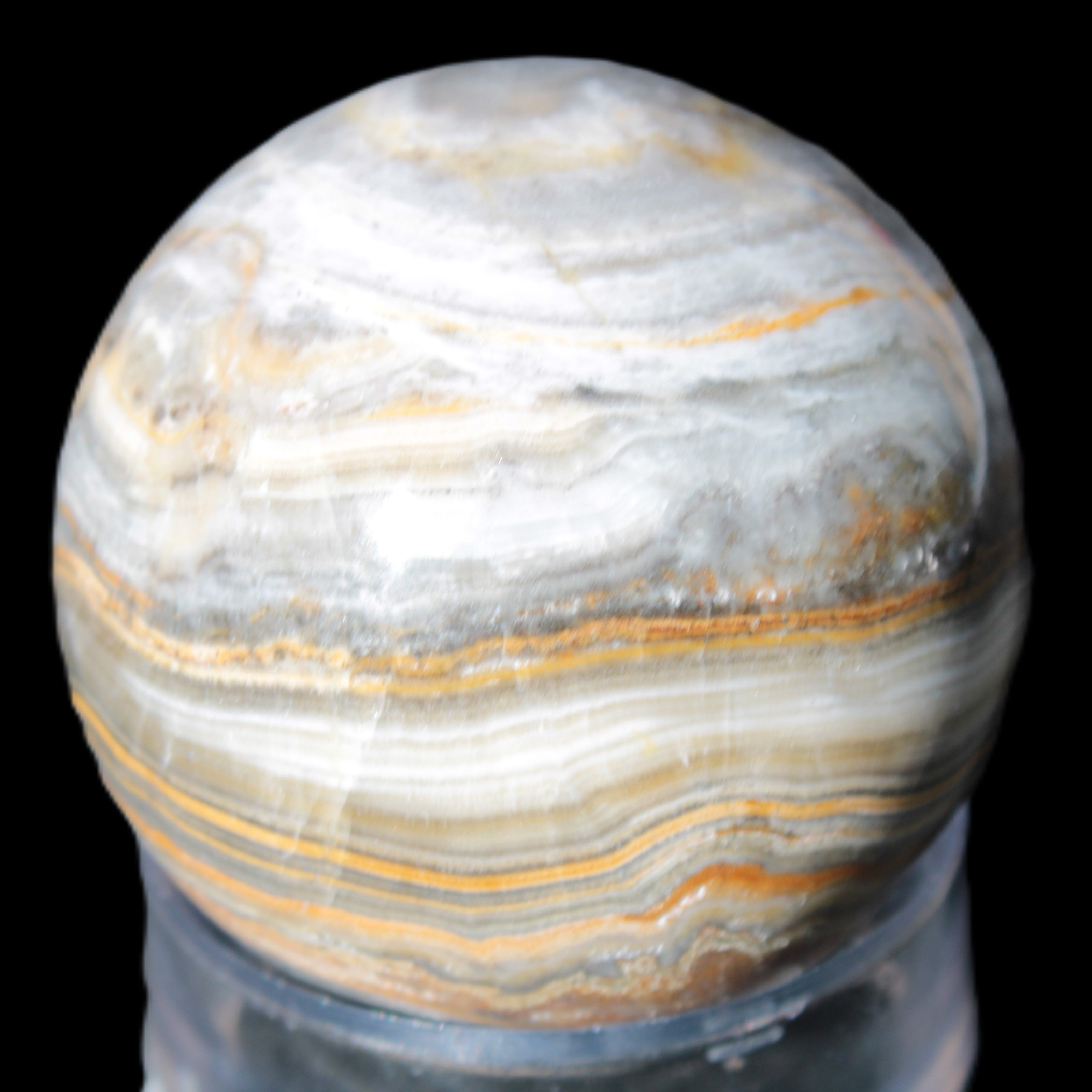 BumbleBee Calcite sphere 51mm  191g - Rocks and Things Store