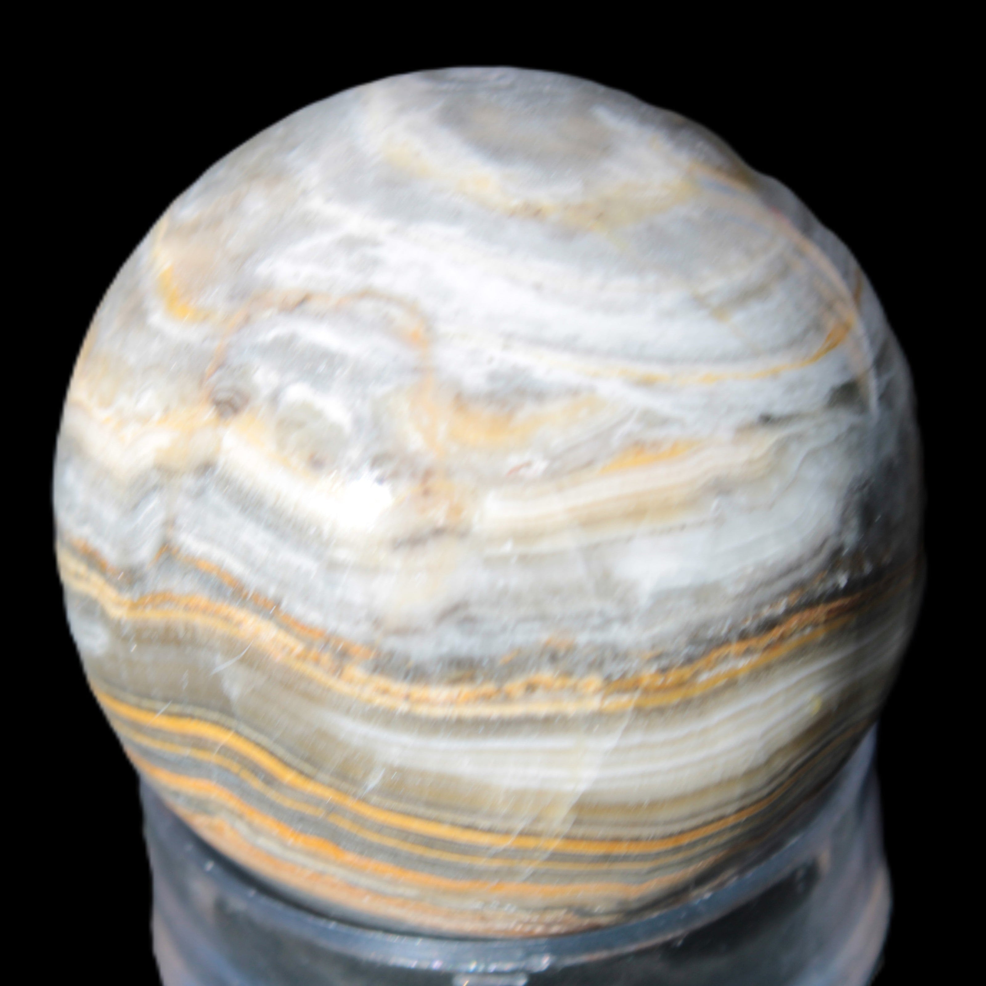 BumbleBee Calcite sphere 51mm  191g - Rocks and Things Store
