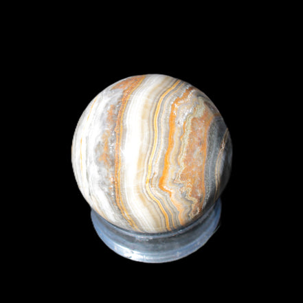 BumbleBee Calcite sphere 51mm  191g - Rocks and Things Store