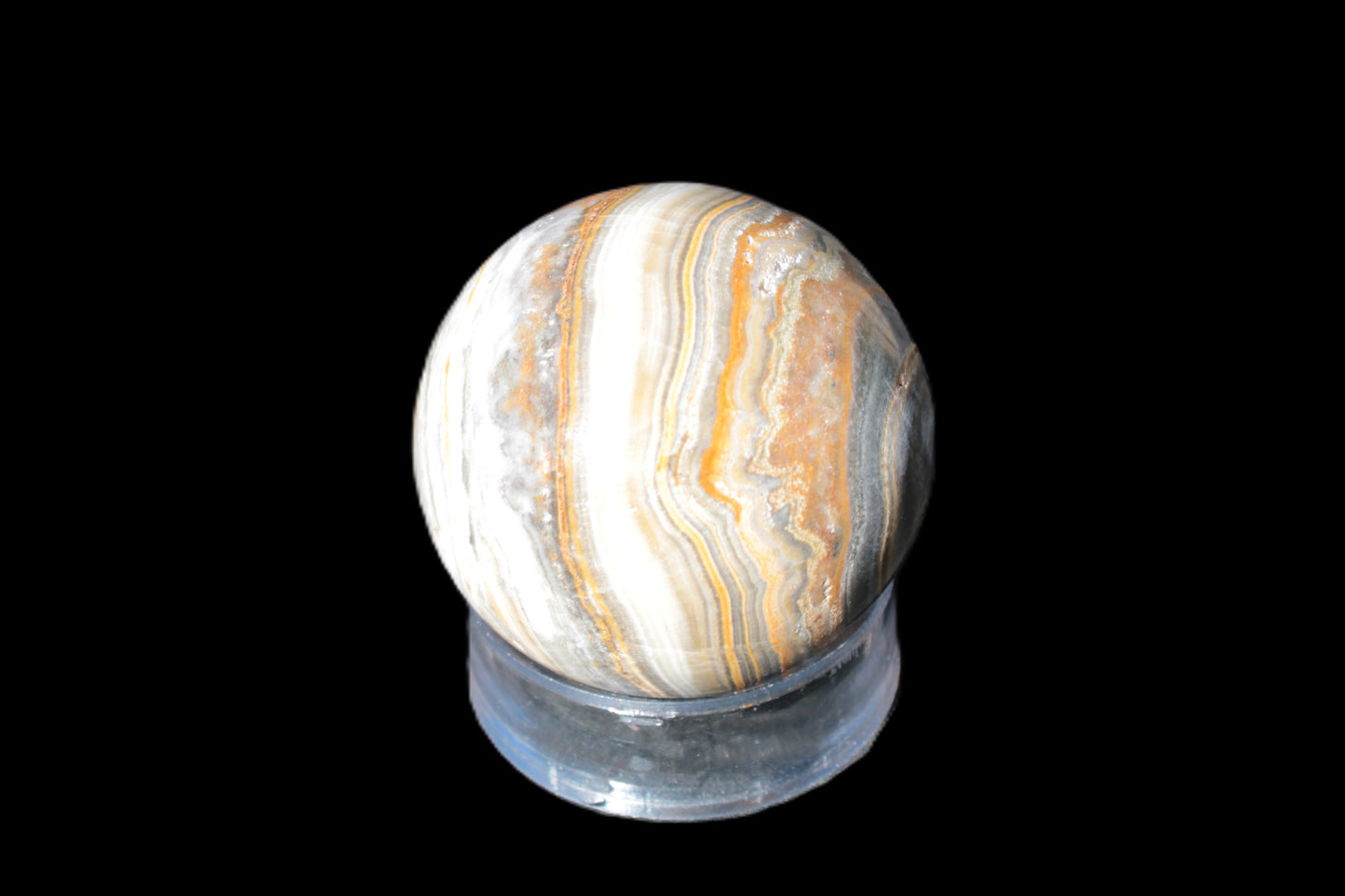 BumbleBee Calcite sphere 51mm  191g Rocks and Things