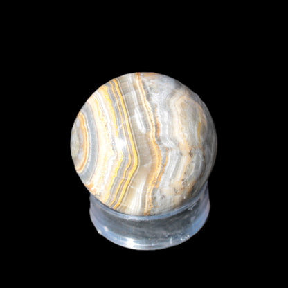 BumbleBee Calcite sphere 51mm  191g Rocks and Things